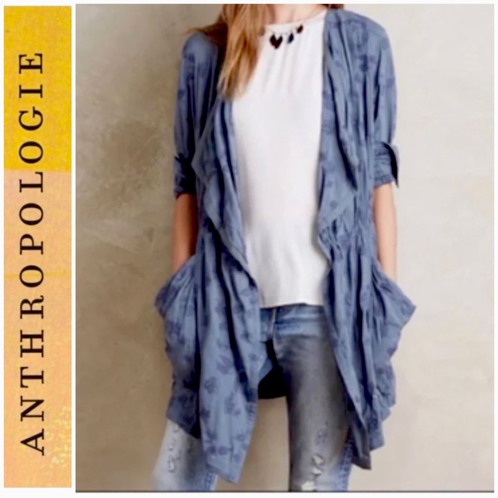 EUC Anthropologie HEI HEI Melita embroidered jacket size M, with POCKETS!